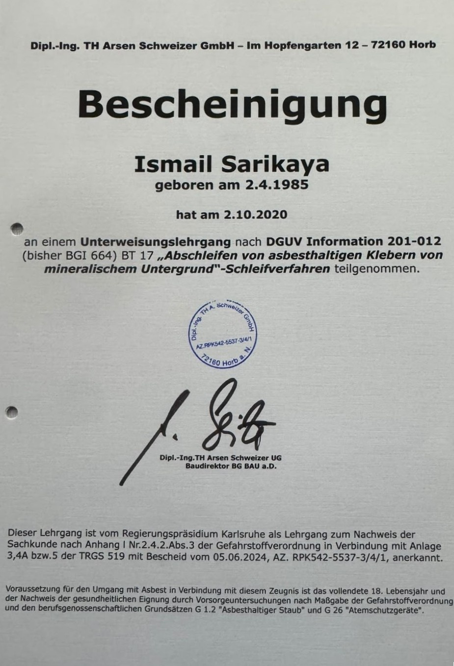 DGUV Regel 112-198